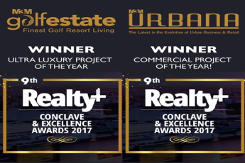 M3M Golf Estate and M3M Urbana receive the Scroll of Honour at 9th Realty Plus Conclave & Excellence Awards 2017